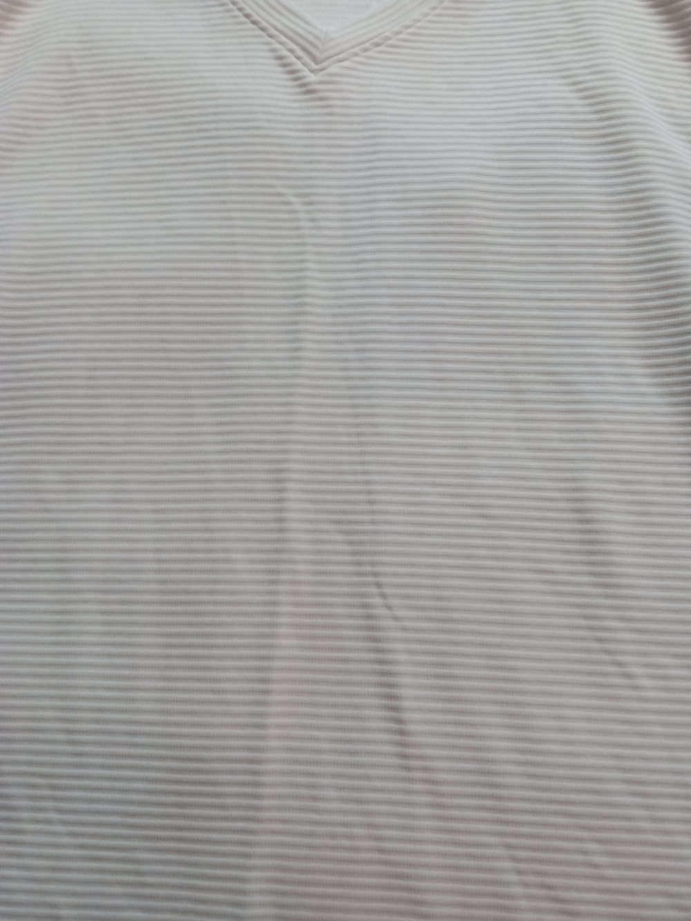 Kenneth Blake Cream Ribbed V-Neck Tee - Picture 5 of 8